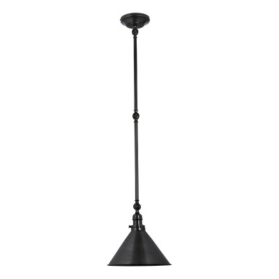 Elstead Lighting - Provence - Lampada a sospensione dal design industrial con struttura e paralume in acciaio - Colore: Bronzo - 1 Lampadina - E27 - 60W - IP20 - SKU: PV-GWP-OB