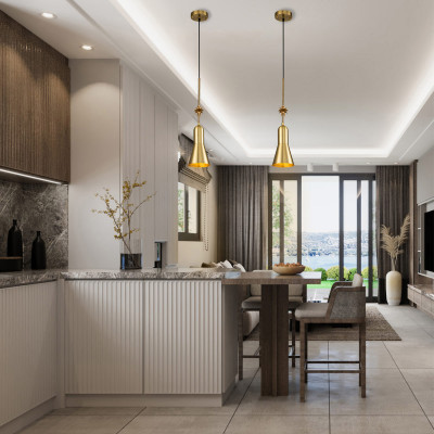 Elstead Lighting - Etoile - Lampada a sospensione grande in acciaio con signolo diffusore dal design moderno - 1 Lampadina E27 60W - IP20 - SKU: ETOILE-P-M