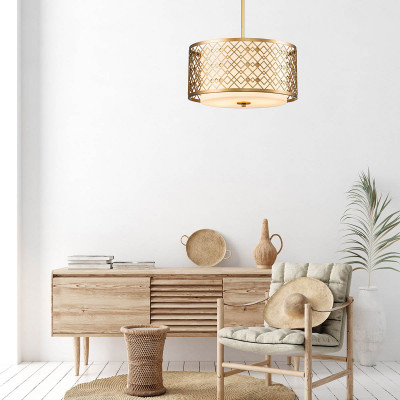 Elstead Lighting - Ziggy - Lampada a sospensione grande in acciaio e diffusore in vetro dal design moderno - 2 Lampadine E27 60W - IP20 - SKU: ZIGGY-2P-M