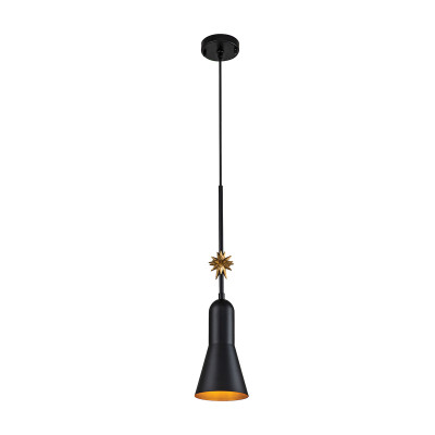 Elstead Lighting Etoile Lampada a sospensione media in acciaio con signolo diffusore dal design moderno Colore: Nero