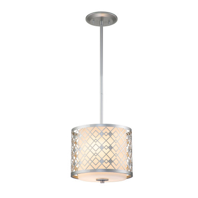 Elstead Lighting Ziggy Lampada a sospensione media in acciaio e diffusore in vetro dal design moderno Colore: Argento
