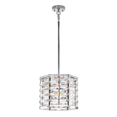 Elstead Lighting - Shoal - Lampada a sospensione moderna in acciaio con un singolo diffusore in vetro - Colore: Nichel - 1 Lampadina E27 60W - IP20 - SKU: SHOAL-1P
