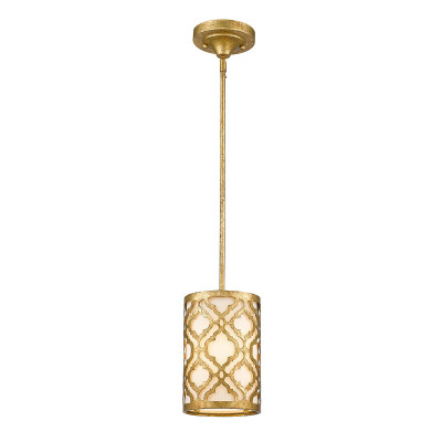 Elstead Lighting - Arabella - Lampada a sospensione moderna piccola struttura in acciaio e paralume in lino - Colore: Oro - 1 Lampadina E27 75W - IP20 - SKU: GN-ARABELLA-MP