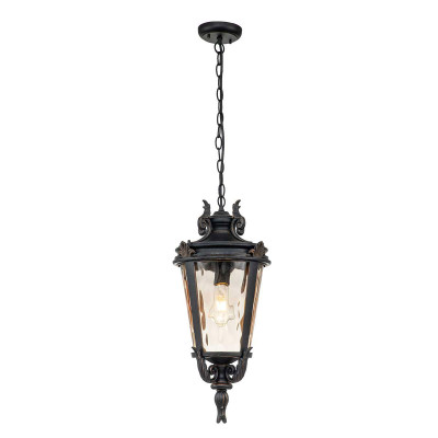 Elstead Lighting - Baltimore - Lampada a sospensione per esterni struttura in alluminio e diffusore in vetro - Colore: Bronzo - 1 Lampadina E27 100W - IP44 - SKU: BT8-L