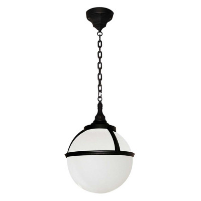 Elstead Lighting - Glenbeigh - Lampada a sospensione per esterno in resina e diffusore in acrilico - Colore: Nero - 1 Lampadina E27 100W - IP44 - SKU: GLENBEIGH-CHAIN