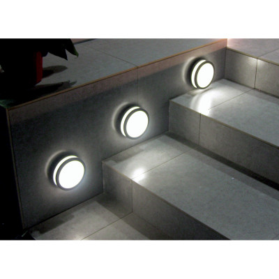 Elstead Lighting - Anno - Lampada da parete a led da esterno rotonda in alluminio dal design minimal - Colore: Grafite - 1 Lampadina GX53 9W - IP54 - SKU: ANO-1W