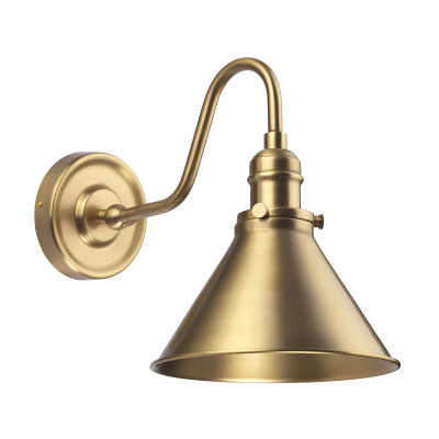Elstead Lighting - Provence - Lampada da parete con struttura e diffusore in acciaio dal design industrial - 1 Lampadina E27 60W - IP20 - SKU: PV1
