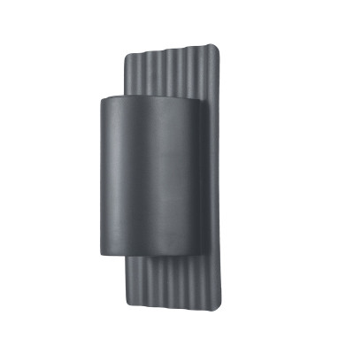 Elstead Lighting - Dali - Lampada da parete per esterno struttura in accciaio e doppio diffusore in vetro - Colore: Grigio - 2 Lampadine GU10 10W - IP44 - SKU: DALI