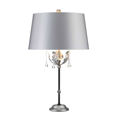  Elstead Lighting - Amarilli - Lampada da tavolo classica in acciaio diffusore in tessuto e dettagli in vetro - 1 Lampadina E27 60W - IP20 - SKU: AML-TL 