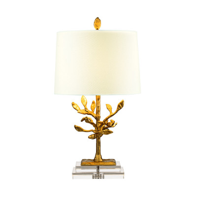  Elstead Lighting - Audubon Park - Lampada da tavolo contemporanea in metallo con paralume in tessuto - Colore: Oro - 1 Lampadina E27 100W - IP20 - SKU: GN-AUDUBON-PARK-TL 