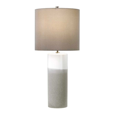  Elstead Lighting - Fulwell - Lampada da tavolo in ceramica e paralume in tessuto dal design moderno - Colore: Grigio - 1 Lampadina E27 60W - IP20 - SKU: FULWELL-TL 