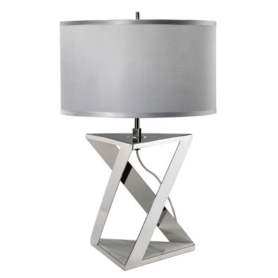  Elstead Lighting - Aegeus - Lampada da tavolo moderna con base in acciaio e marmo e diffusore in tessuto - Colore: Nichel - 1 Lampadina E27 60W - IP20 - SKU: AEGEUS-TL 