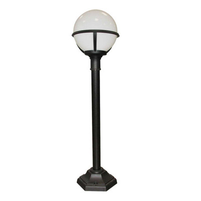Elstead Lighting - Glenbeigh - Lampione da giardino in resina e diffusore in acrilico - Colore: Nero - 1 Lampadina E27 100W - IP44 - SKU: GLENBEIGH-PILLAR