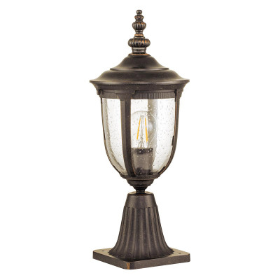 Elstead Lighting - Cleveland - Lampioncino da giardino basso struttura in alluminio e diffusore in vetro - Colore: Bronzo - 1 Lampadina E27 60W - IP44 - SKU: CL3-S