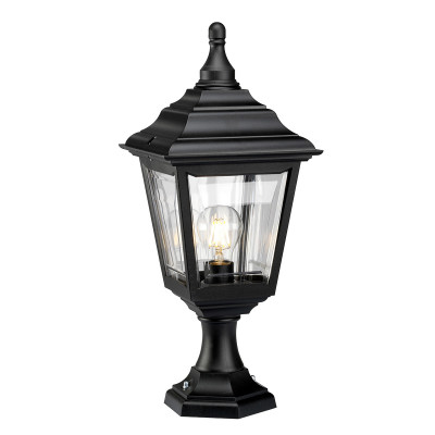 Elstead Lighting - Kerry - Lampioncino da giardino e per portico struttura in polimero - Colore: Nero - 1 Lampadina E27 100W - IP44 - SKU: KERRY-PED-POR