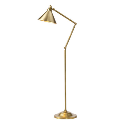Elstead Lighting - Provence - Lampada da terra dal design industrial con struttura e diffusore in acciaio - 1 Lampadina E27 100W - IP20 - SKU: PV-FL