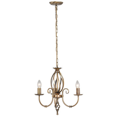 Elstead Lighting - Artisan - Lampadario classico da arredo con tre diffusori in acciaio senza paralume - 3 Lampadine E14 60W - IP20 - SKU: ART3