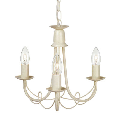 Elstead Lighting - Minster - Lampadario classico piccolo con struttura in acciaio e 3 diffusori - 3 Lampadine E14 60W - IP20 - SKU: MN3