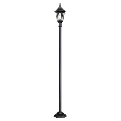 Elstead Lighting - Kinsale - Lampione da giardino con struttura in resina e diffusore in acrilico - Colore: Nero - 1 Lampadina E27 100W - IP44 - SKU: KINSALE-POST