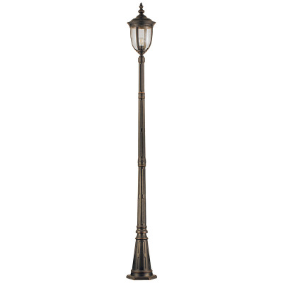 Elstead Lighting - Cleveland - Lampione da giardino struttura in alluminio e diffusore in vetro - Colore: Bronzo - 1 Lampadina E27 60W - IP44 - SKU: CL5-M