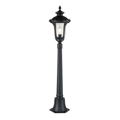 Elstead Lighting - Chicago - Lampioncino da giardino in alluminio con diffusore in vetro design rustico - 1 Lampadina E27 100W - IP44 - SKU: CC4-S/
