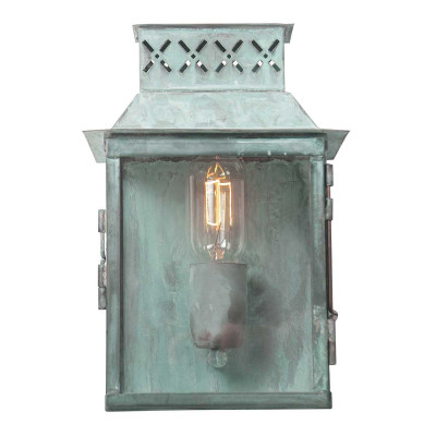 Elstead Lighting - Lambert Palace - Lanterna da esterno a parete con struttura in ottone e diffusore in vetro - 1 Lampadina E27 60W - IP44 - SKU: LAMBETH