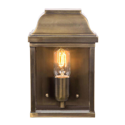 Elstead Lighting Victoria Lanterna da esterno a parete con struttura in ottone e diffusore in vetro Colore: Ottone