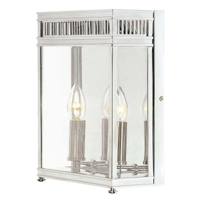 Elstead Lighting Holborn Lanterna da esterno grande con struttura in ottone e diffusore in vetro Colore: Cromato
