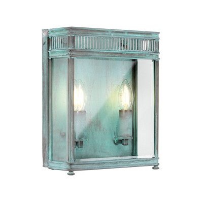 Elstead Lighting - Holborn - Lanterna da esterno grande con struttura in ottone e diffusore in vetro - 2 Lampadine E14 60W - IP44 - SKU: HL7-M