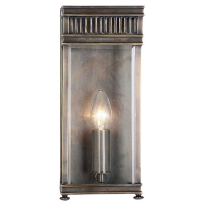 Elstead Lighting Holborn Lanterna da esterno piccola con struttura in ottone e diffusore in vetro Colore: Bronzo