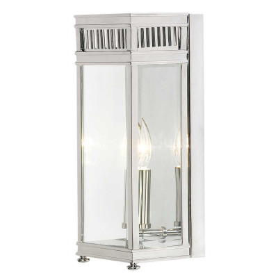 Elstead Lighting Holborn Lanterna da esterno piccola con struttura in ottone e diffusore in vetro Colore: Cromato