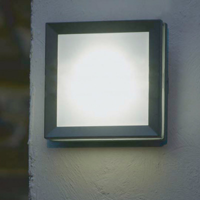 Elstead Lighting - Egil - Lanterna da parete a 1 luce struttura in alluminio e diffusore a led gx53 - Colore: Grafite - 1 Lampadina GX53 9W - IP54 - SKU: EGIL-1W