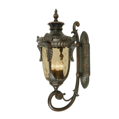 Elstead Lighting - Philadelphia - Lanterna da parete grande a 3 luci da esterno in metallo bronzato - Colore: Bronzo - 3 Lampadine E14 60W - IP44 - SKU: PH1-L-OB