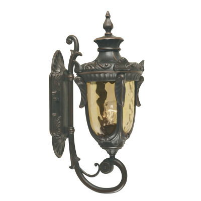 Elstead Lighting - Philadelphia - Lanterna da parete media a 1 luce da esterno in metallo bronzato - Colore: Bronzo - 1 Lampadina E27 100W - IP44 - SKU: PH1-M-OB