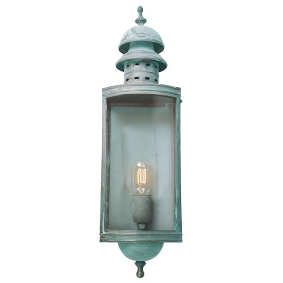 Elstead Lighting - Downing Street - Lanterna da parete per esterni struttura in ottone dal design rustico - 1 Lampadina E27 100W - IP44 - SKU: DOWNING-STREE