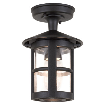 Elstead Lighting - Hereford - Lanterna da portico dal design rustico diffusore in vetro struttura in alluminio - Colore: Nero - 1 Lampadina E27 100W - IP43 - SKU: BL21A-BLACK