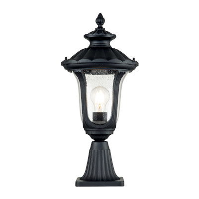 Elstead Lighting - Chicago - Lampioncino da giardino in alluminio e diffusore in vetro - 1 Lampadina E27 100W - Ip44 - SKU: CC3-S/