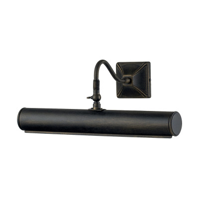 Elstead Lighting - Picture Light - Luce da parete media per quadri struttura e paralume in acciaio classico - Colore: Nero/Oro - 2 Lampadine - E14 - 40W - IP20 - SKU: PL1-20-BLK-GOLD