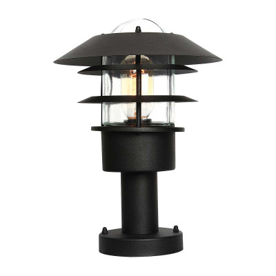 Elstead Lighting - Helsingor - Paletto luce da giardino in acciaio con diffusore in vetro design moderno - 1 Lampadina E27 60W - IP44 - SKU: HELSINGOR-