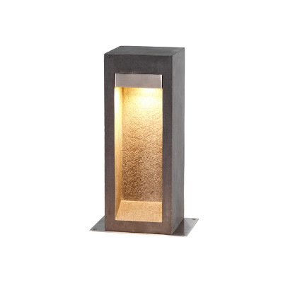 Elstead Lighting - Parkstone - Paletto luce da sentiero a LED struttura in acciaio bassa dal design elegante - Colore: Grafite - 1 Lampadina Led Integrato 6W - IP55 - SKU: PARKSTONE-BOL-B
