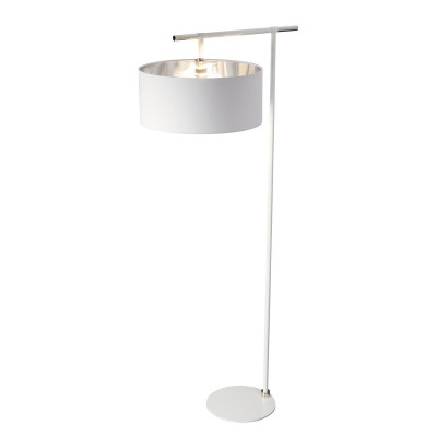 Elstead Lighting Balance Piantana da terra in acciaio con diffusore in tessuto dal design moderno Colore: Bianco