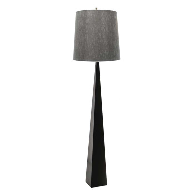 Elstead Lighting Ascent Piantana moderna con struttura nera in acciaio e paralume in tessuto Colore: Grigio