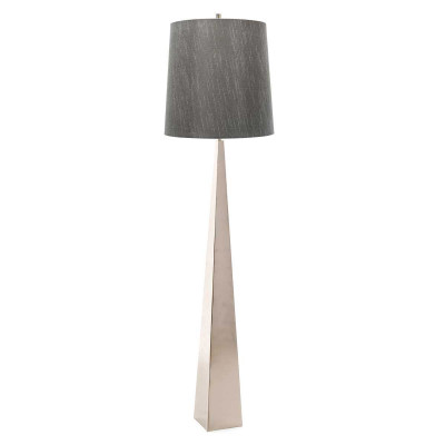 Elstead Lighting Ascent Piantana moderna con struttura nichel in acciaio e paralume in tessuto Colore: Grigio