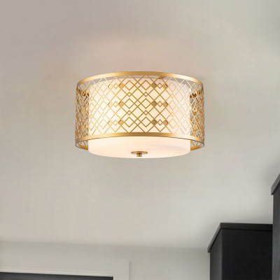Elstead Lighting - Ziggy - Plafoniera con struttura in acciaio e diffusore in vetro dal design moderno - 2 Lampadine E27 60W - IP20 - SKU: ZIGGY-F-M