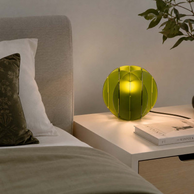 Emporium Allegretta Abat-jour di design sferica a lamelle in plexiglass Colore: Verde Chiaro