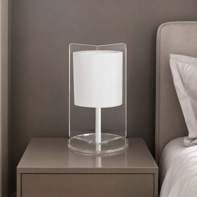 Emporium Suri Abat-jour moderna in plexiglass con diffusore in tessuto Colore: Sabbia