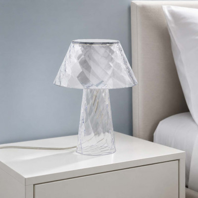 Emporium Tata Abat jour moderna in plexiglass con paralume sfaccettato Colore: Trasparente