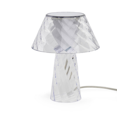Emporium Tata Abatjour da comodino con struttura in plexiglass dal design moderno Colore: Trasparente