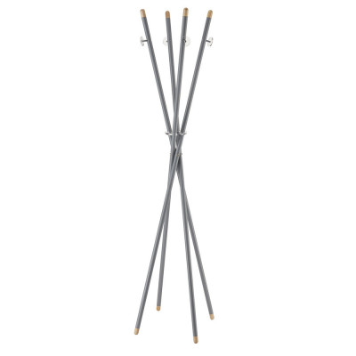 Emporium - Mikado - Appendiabiti da terra in metallo con dettagli in plwexiglass - Colore: Grigio - SKU: E120206007