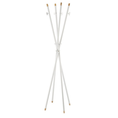 Emporium - Mikado - Appendiabiti da terra in metallo con dettagli in plwexiglass - Colore: Bianco - SKU: E120206008